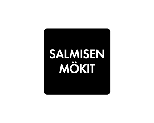 Salmisen mökit -logo ja tunnus.