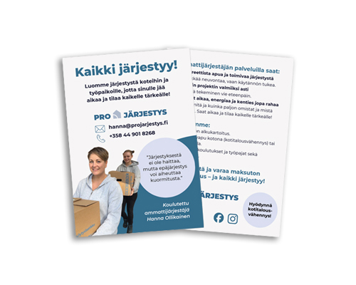 Ammattijärjestäjän flaijeri.