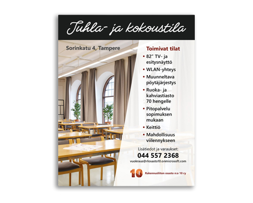 Sosiaalisessa mediassa jaettava vuokrailmoitus.