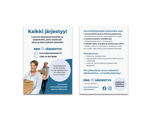 Ammattijärjestäjän flaijeri.